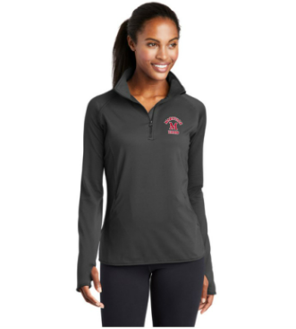 Women's Performance 1/4 zip in charcoal grey heather--FINAL SALE