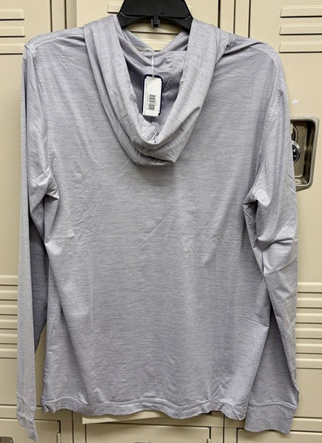 Johnnie-O Talon Hooded Performance Pullover in Lite grey