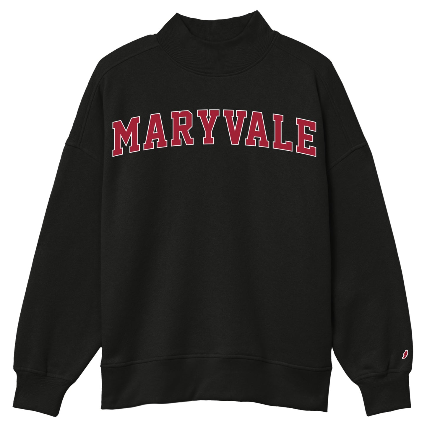 Diana Mock Neck Sweatshirt in Black