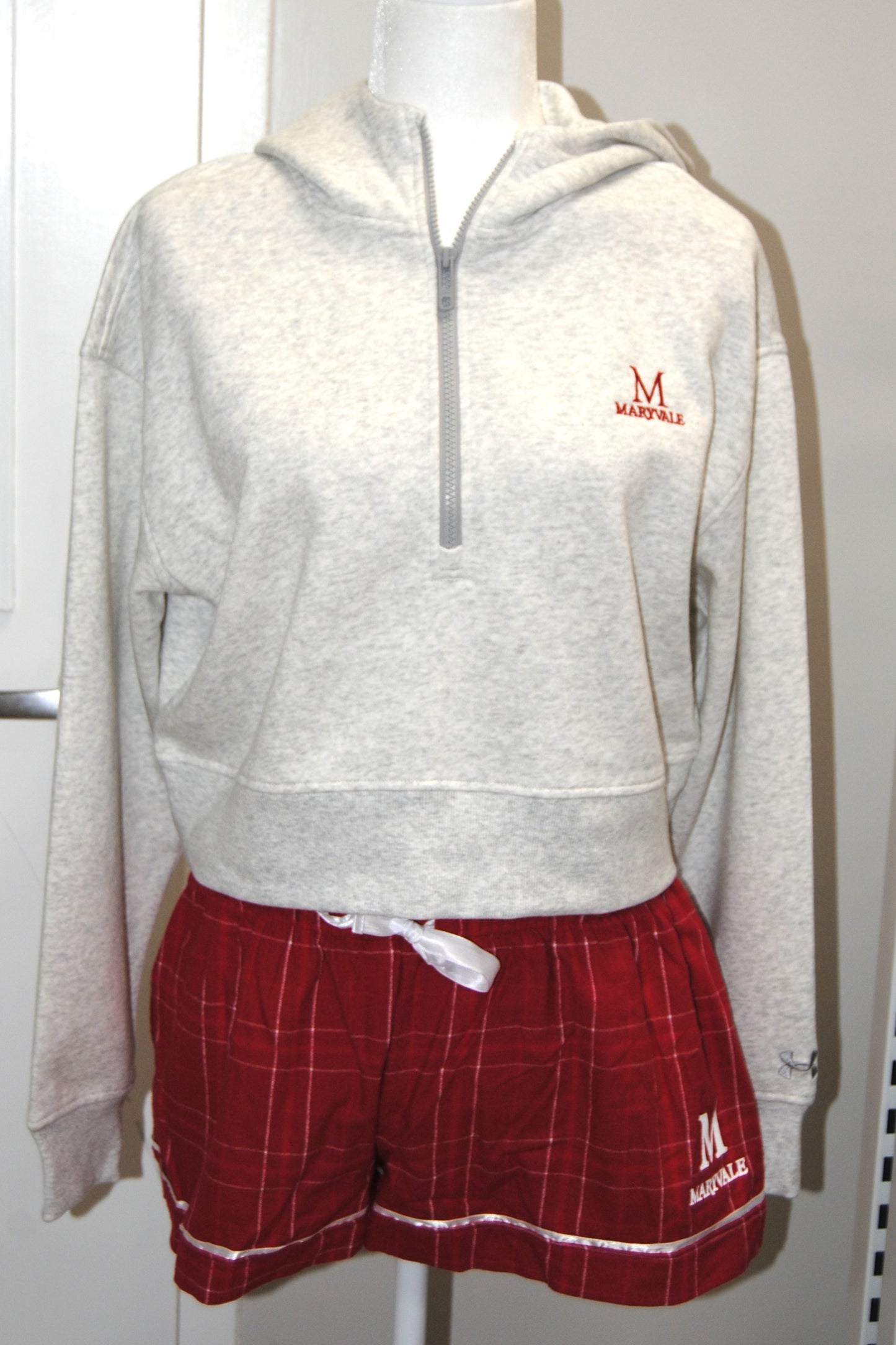 Women's 1/2 zip Hoodie by Under Armour in Silver Heather--FINAL SALE