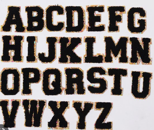 Puffy Stickers--Colorful Letter Stickers--Black