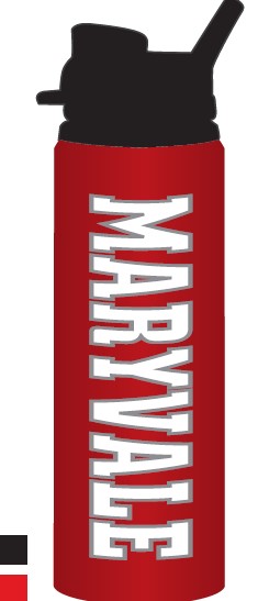 Maryvale Stainless Steel Water Bottle in Red