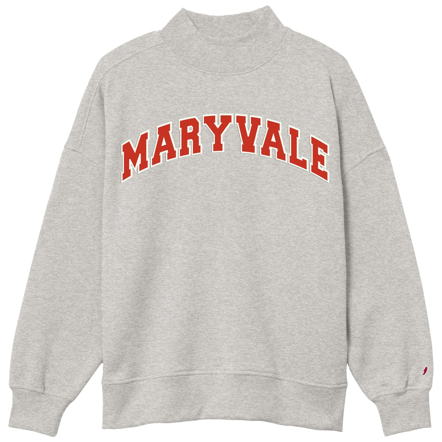 Diana Mock Neck Grey Sweatshirt