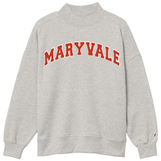 Diana Mock Neck Grey Sweatshirt