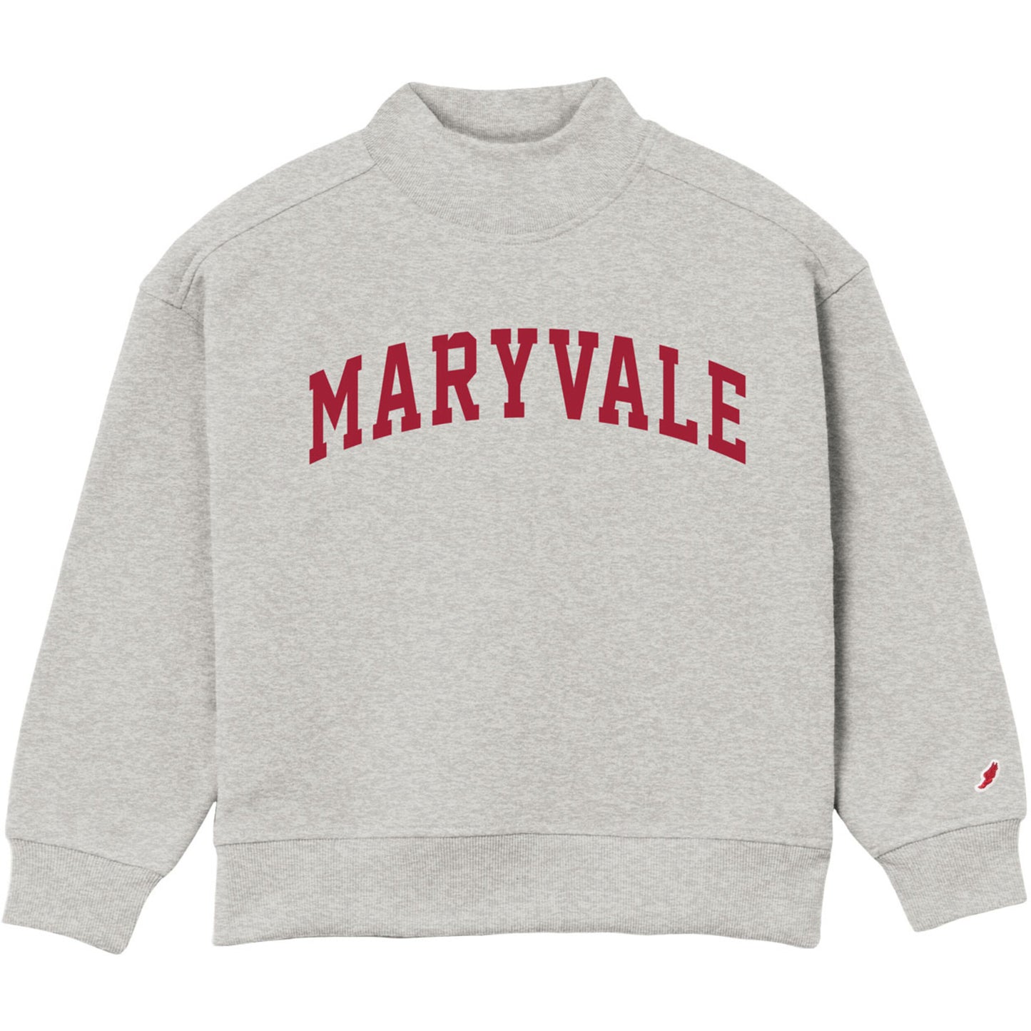 Diana Mock Neck Sweatshirt in Vintage Gray--YOUTH
