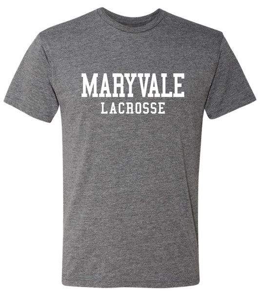 Lacrosse Tri-blend Tee by ES-Sports in Heather Grey