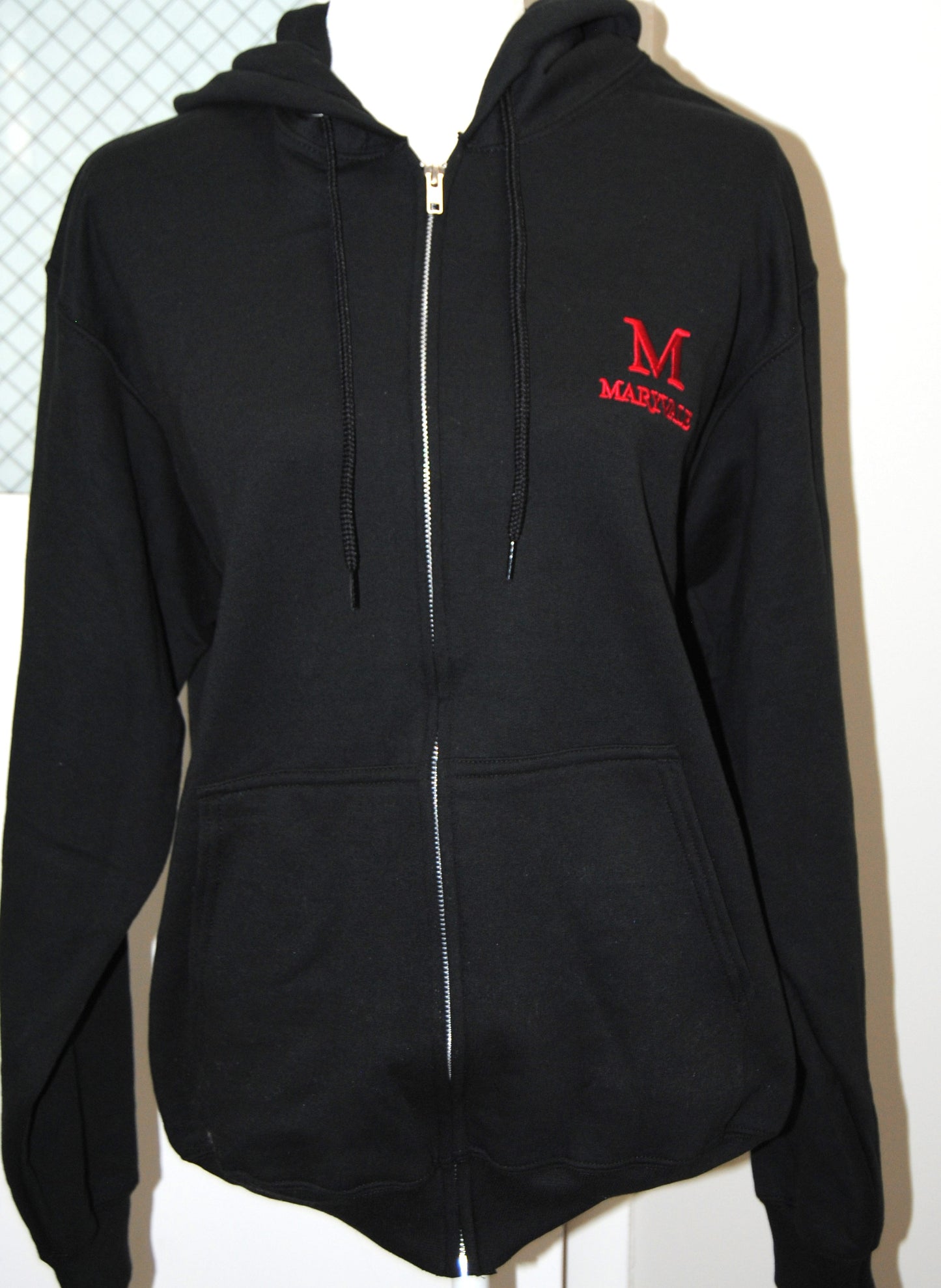 Full Zip Hooded Sweatshirt in Black