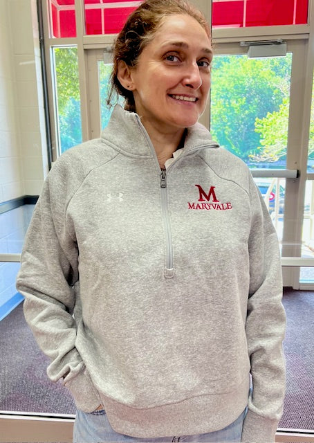 Women's Under Armour Half Zip in Grey