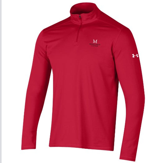Men's Tech 1/4 Zip by Under Armour in Red--FINAL SALE