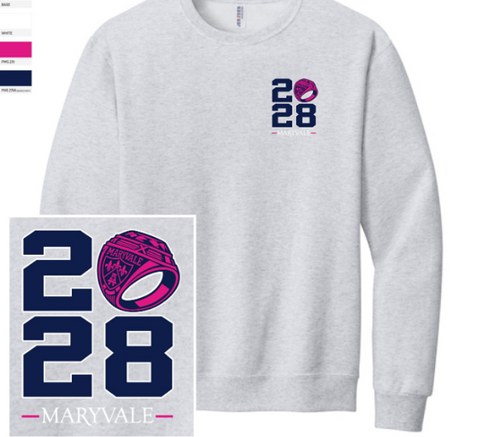 Pre-Sale for Class of 2028 Ring Crew sweatshirt in Ash Grey