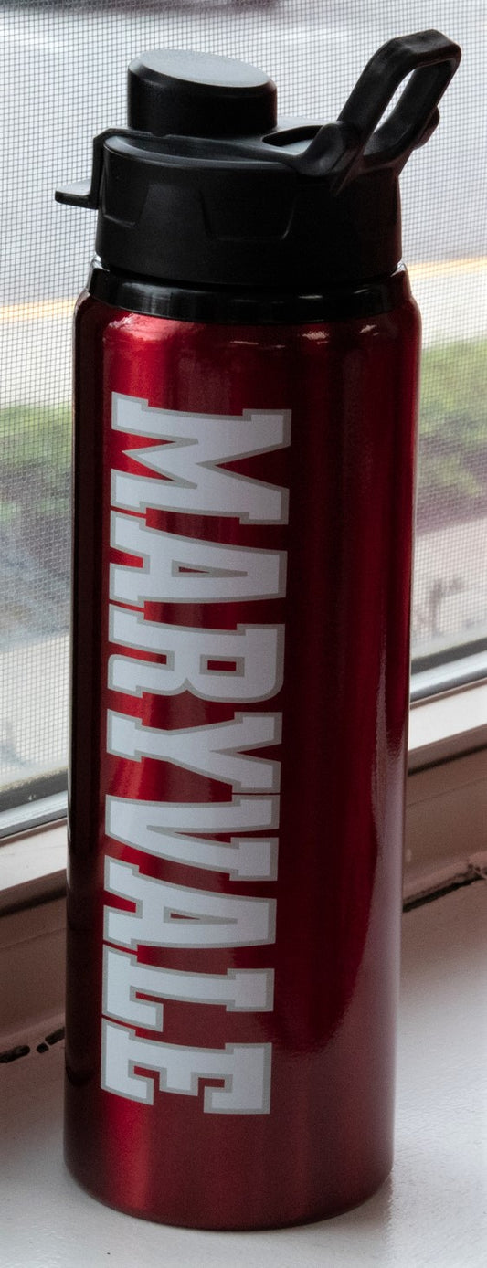 Maryvale Stainless Steel Water Bottle in Red